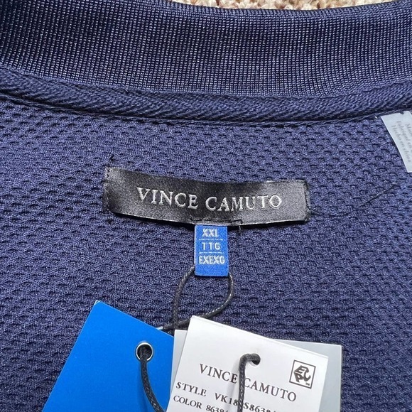 Vince Camuto Mens Blue Long Sleeve Quarter Zip Sweater Pullover Size XXL NWT - Picture 7 of 8